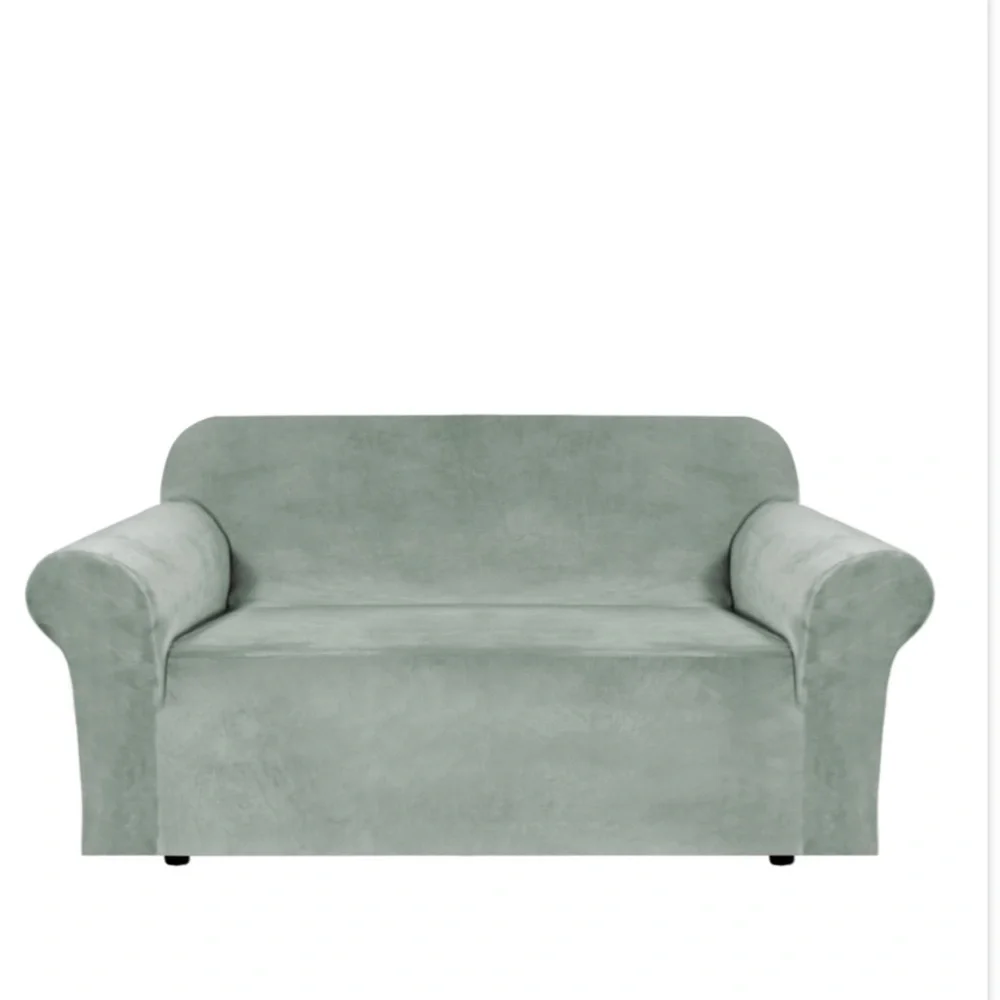 Elegant Green Loveseat Sofa Cover